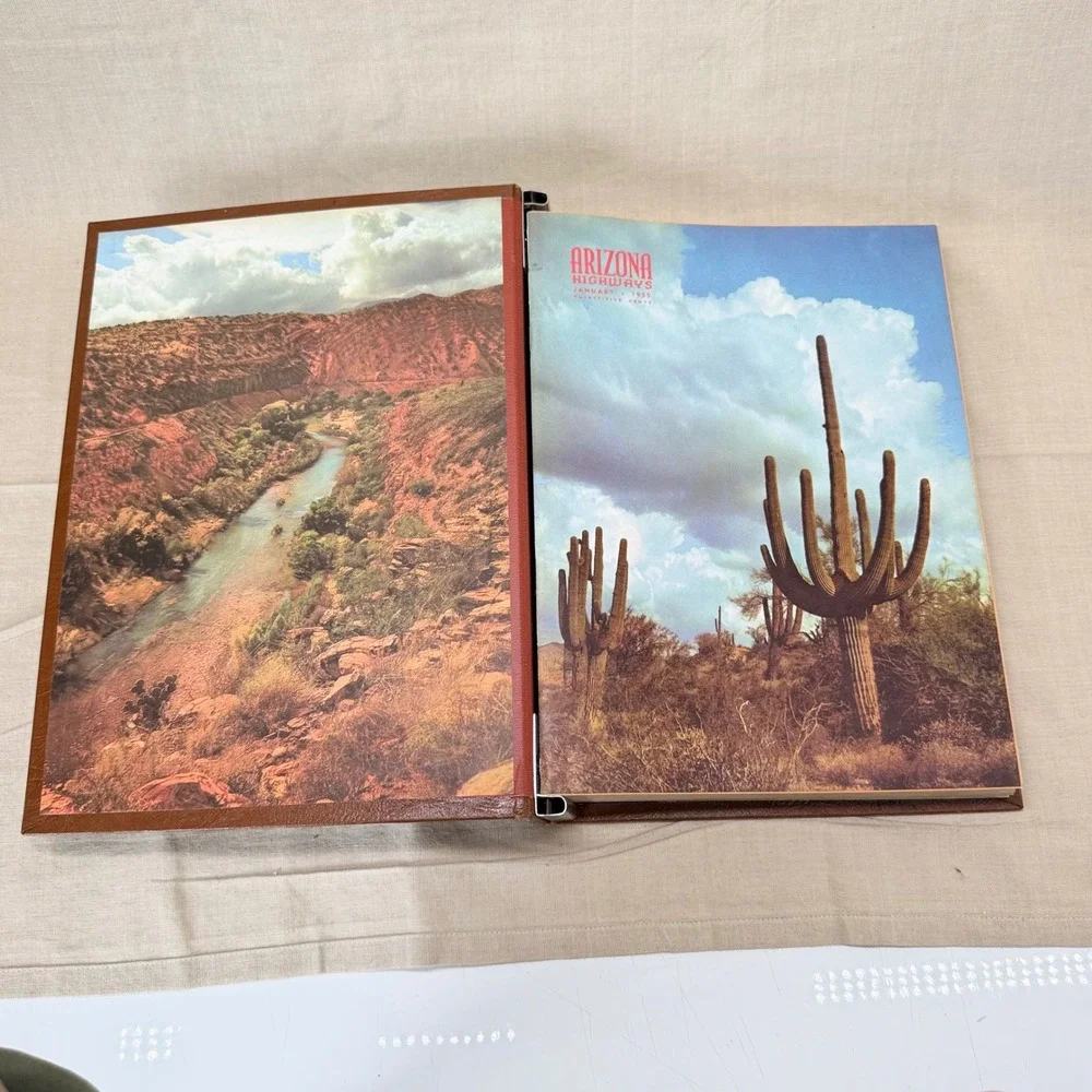 Vintage Arizona Highways Magazine Binder Display Book Southwestern Photography